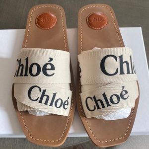 Chloe Woody Flat Slides